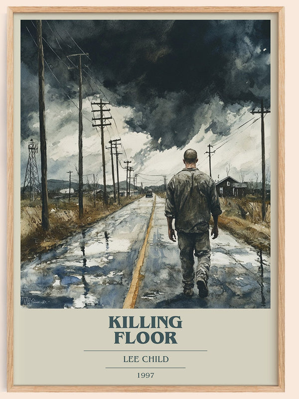 Killing Floor book cover book poster by Lee Child – framed literary art print