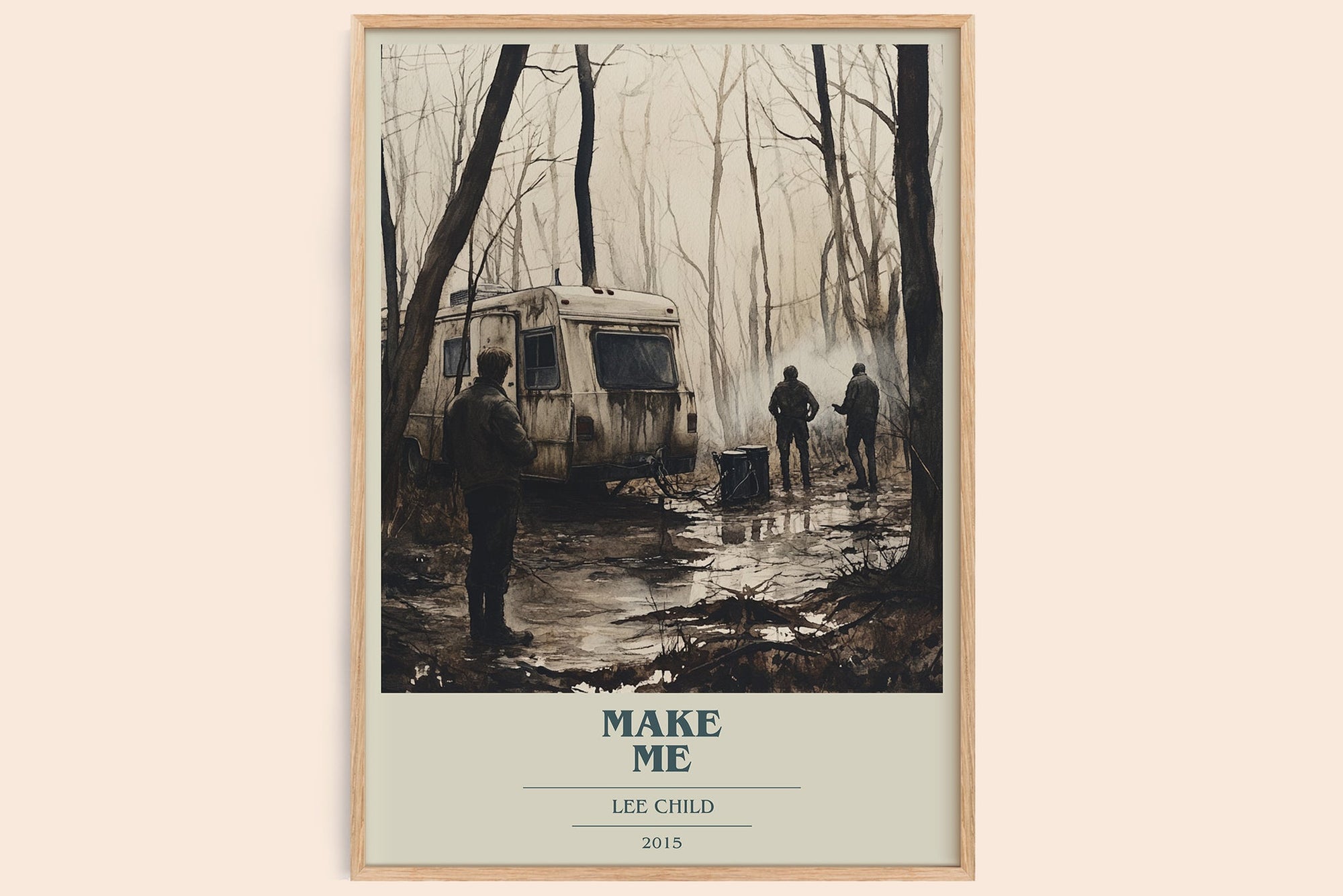 Make Me book cover book poster by Lee Child – framed literary art print
