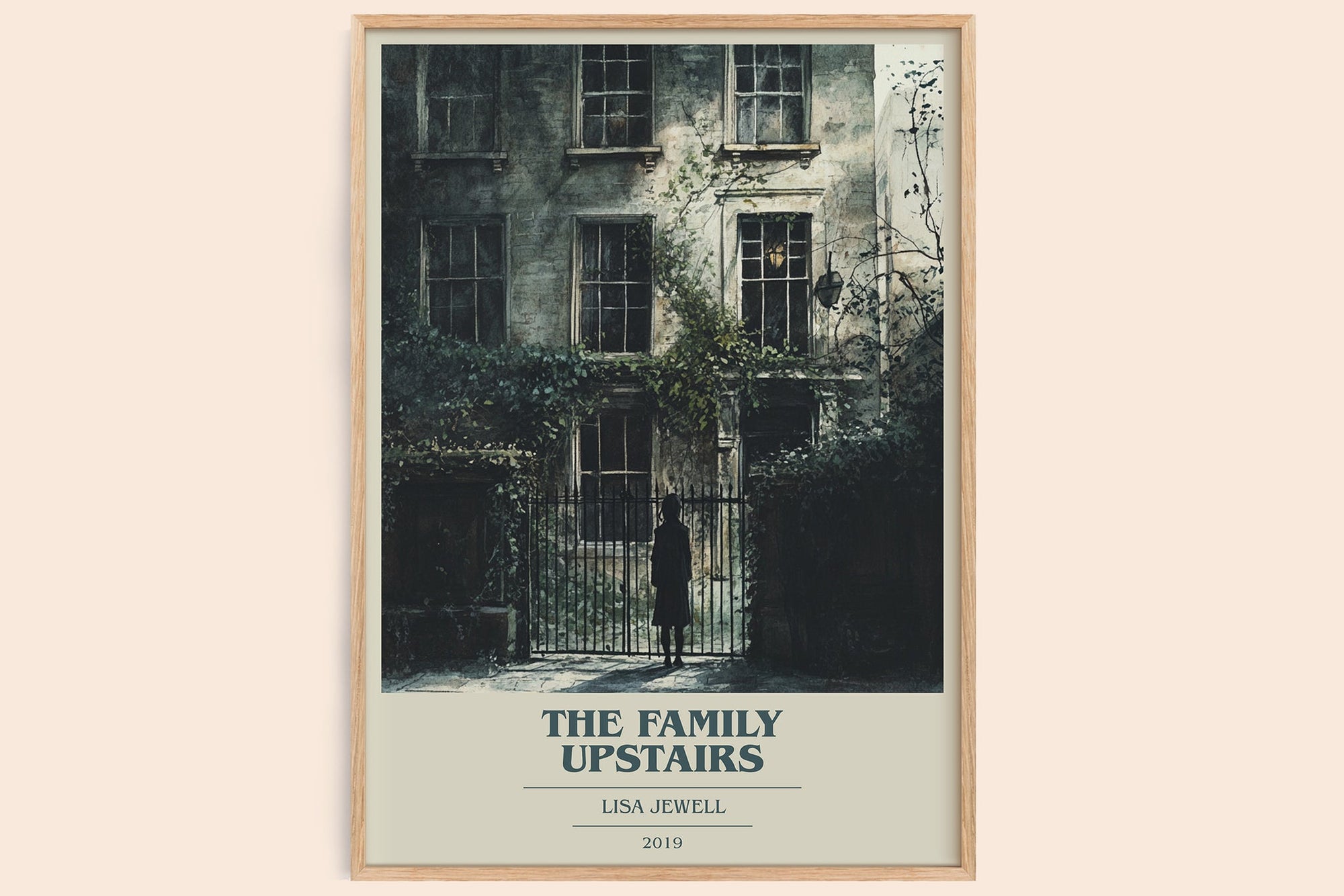 The Family Upstairs book cover book poster by Lisa Jewell – framed literary art print