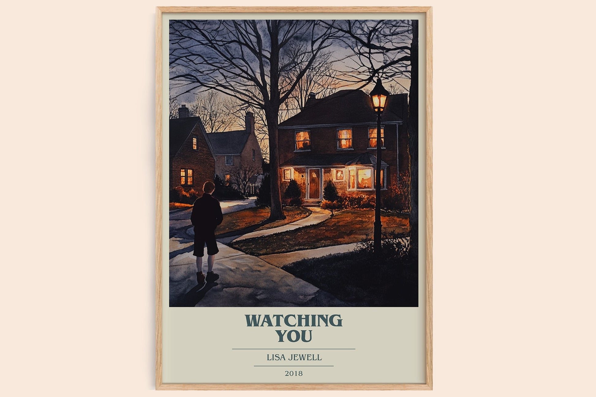 Watching You book cover book poster by Lisa Jewell – framed literary art print