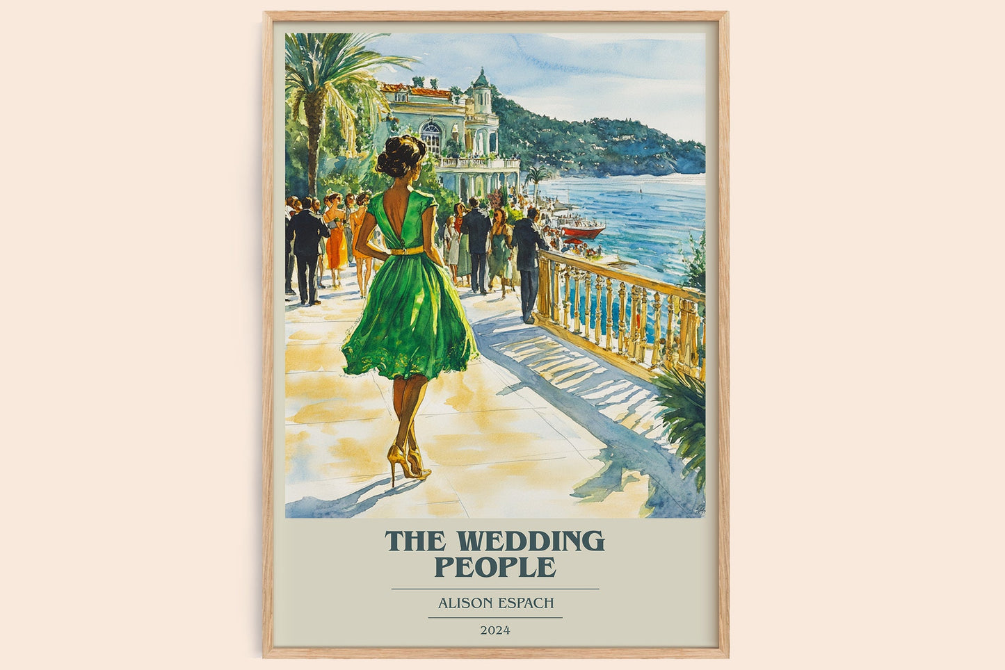 The Wedding People book cover book poster by Alison Espach – framed literary art print