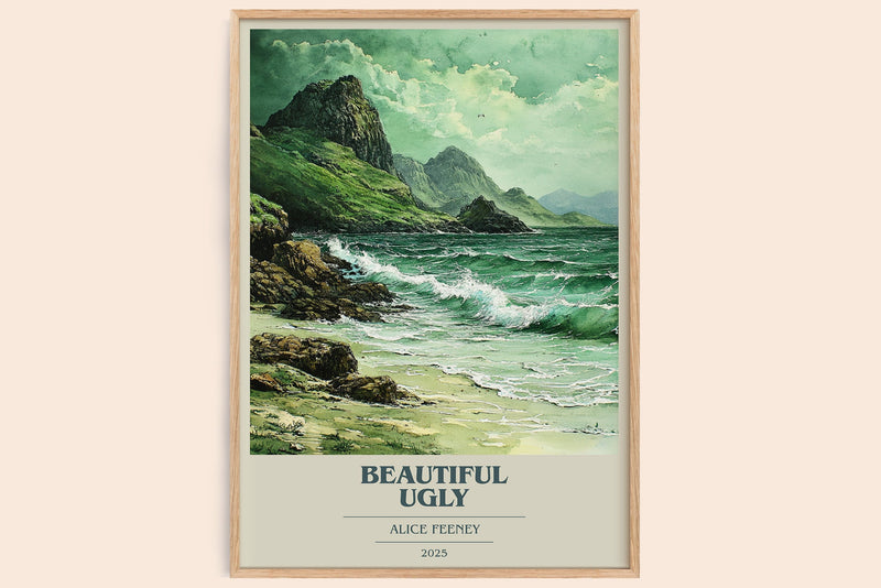 Beautiful Ugly book cover book poster by Alice Feeney – framed literary art print