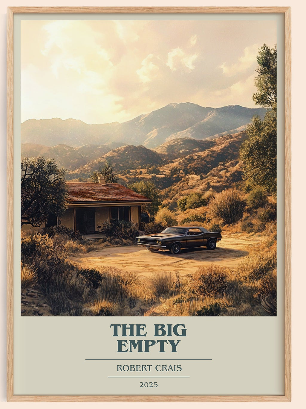 The Big Empty book cover book poster by Robert Crais – framed literary art print