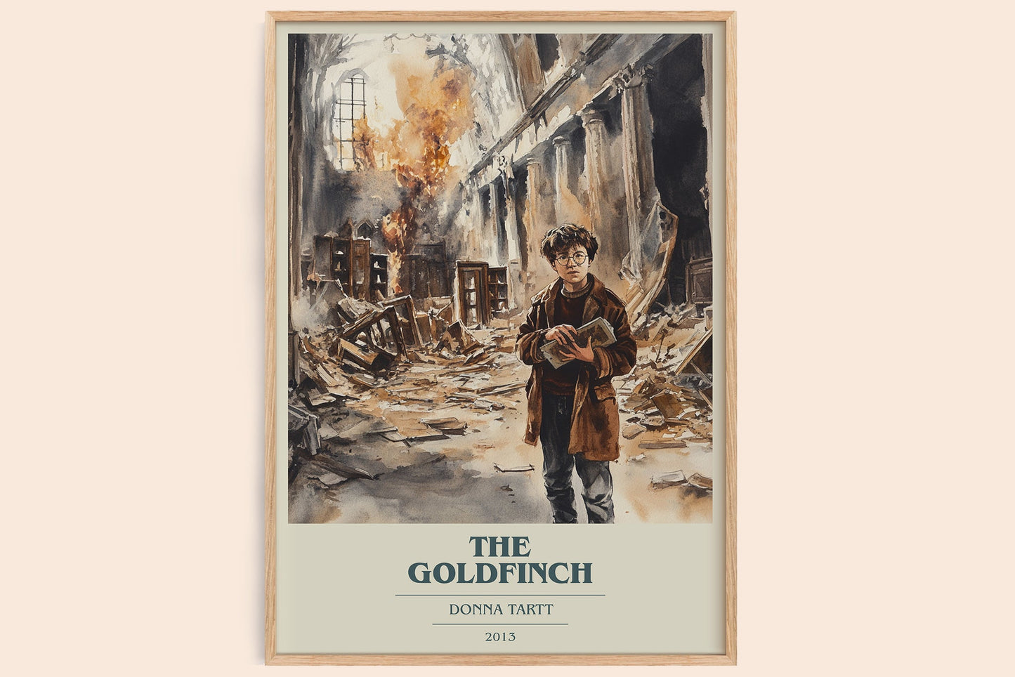 The Goldfinch book cover book poster by Donna Tartt – framed literary art print