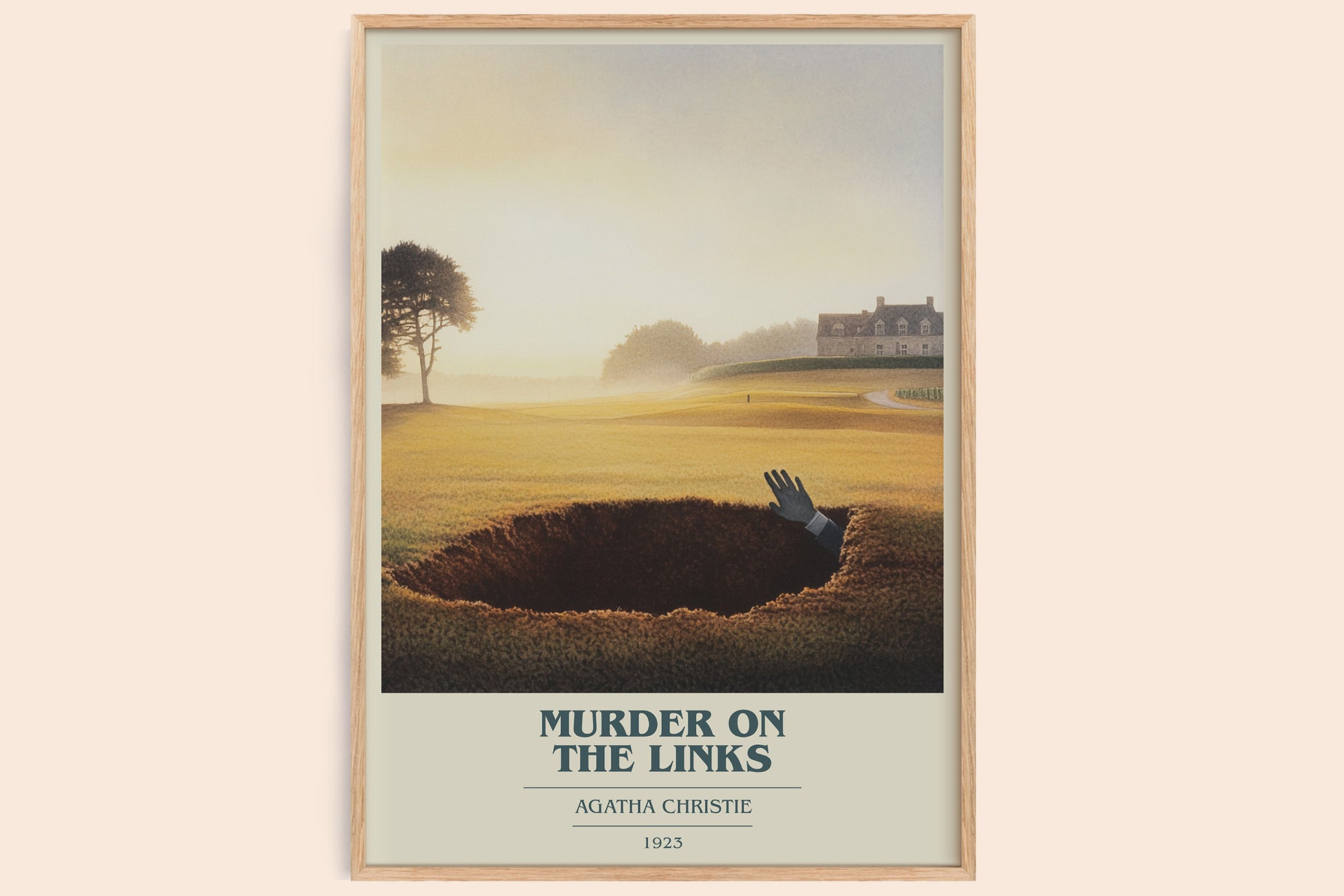 The Murder on the Links book cover book poster by Agatha Christie – framed literary art print