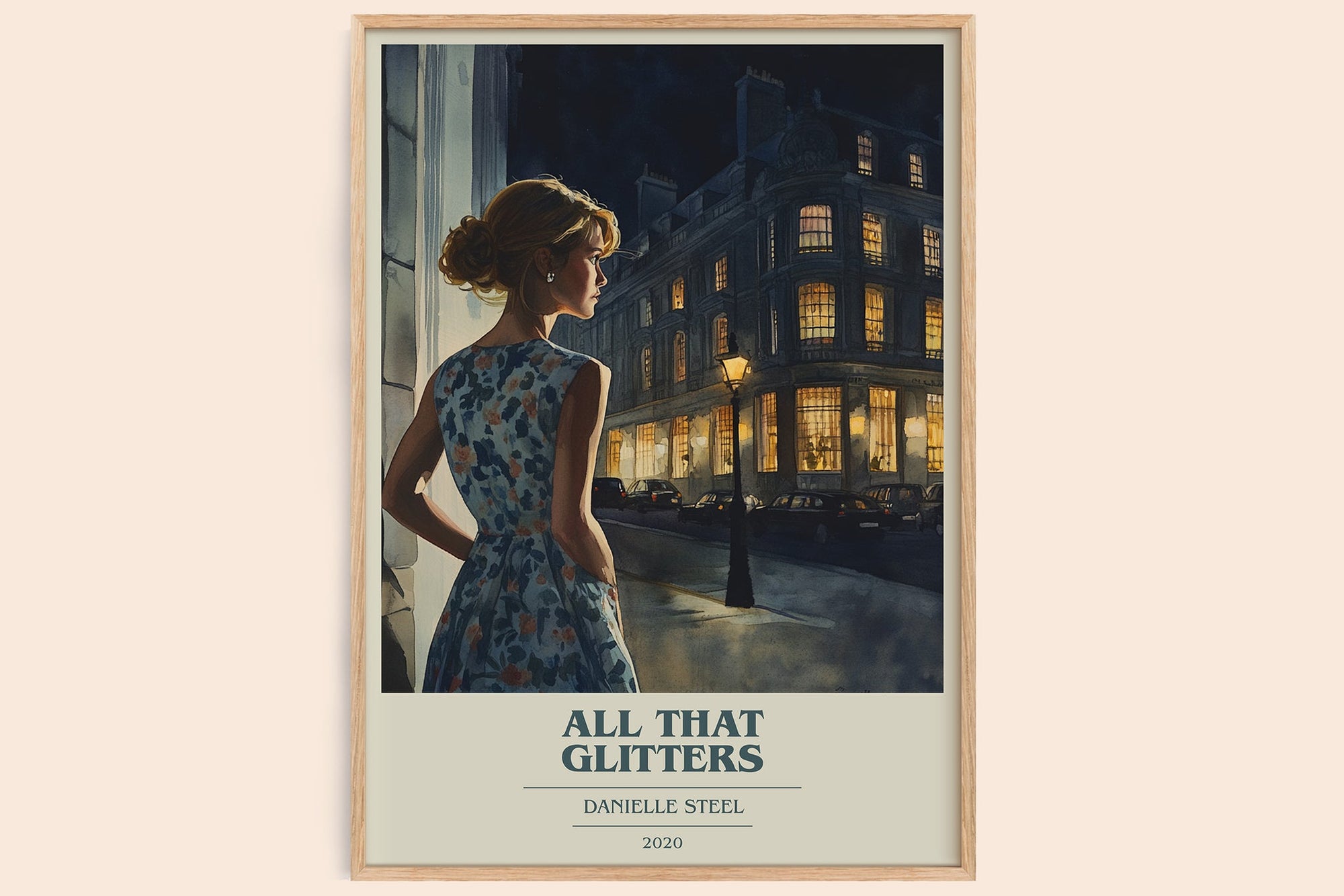 All that Glitters book cover book poster by Danielle Steel – framed literary art print
