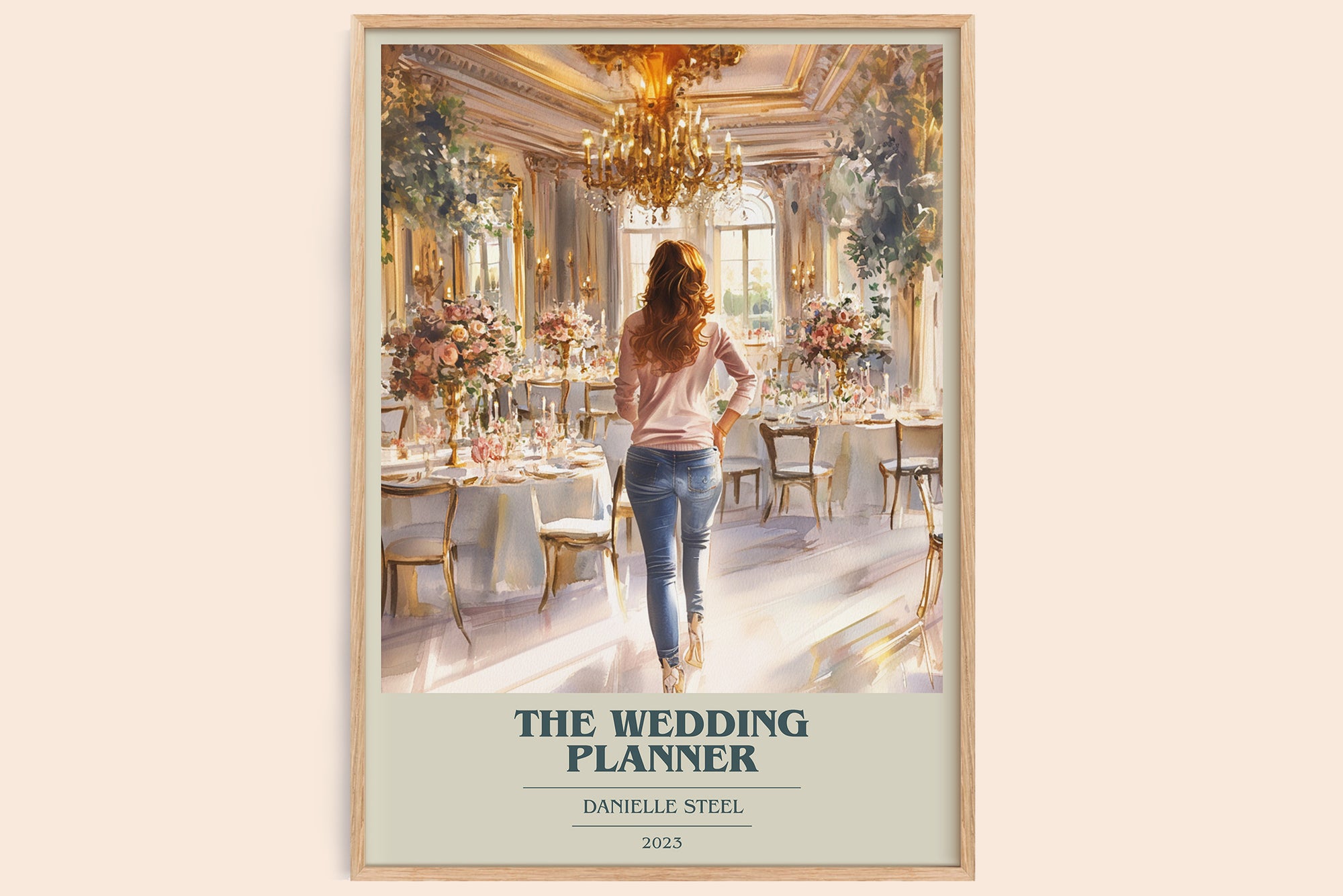 The Wedding Planner book cover book poster by Danielle Steel – framed literary art print