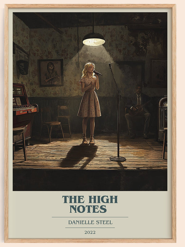 The High Notes book cover book poster by Danielle Steel – framed literary art print