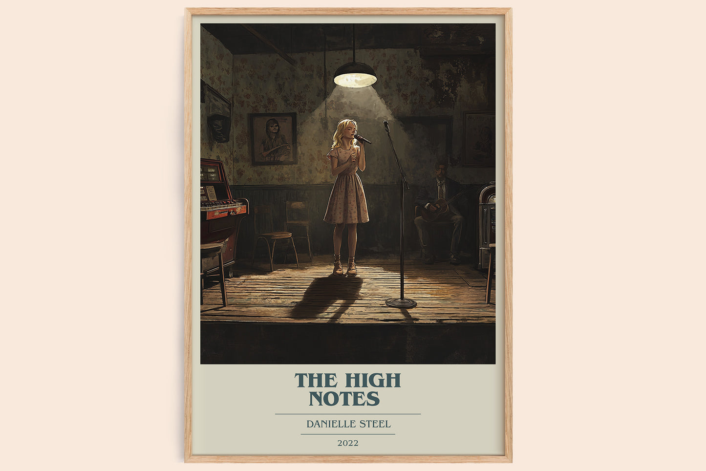 The High Notes book cover book poster by Danielle Steel – framed literary art print