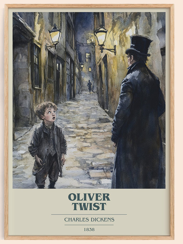 Oliver Twist Book Cover Poster by Charles Dickens