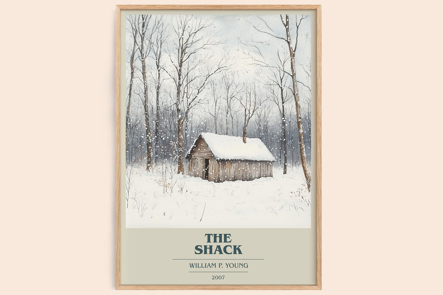 The Shack book cover book poster by William P. Young – framed literary art print