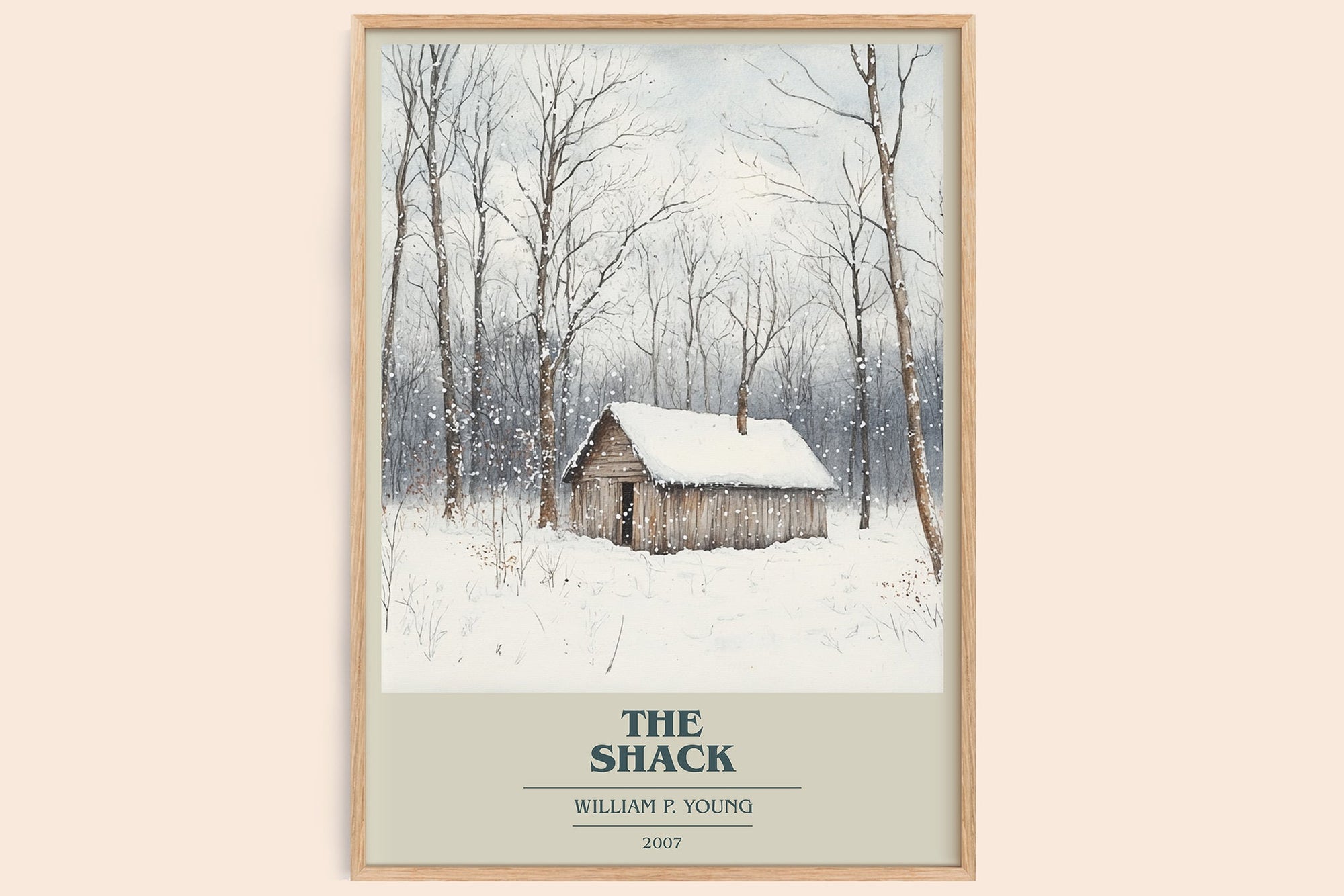 The Shack book cover book poster by William P. Young – framed literary art print