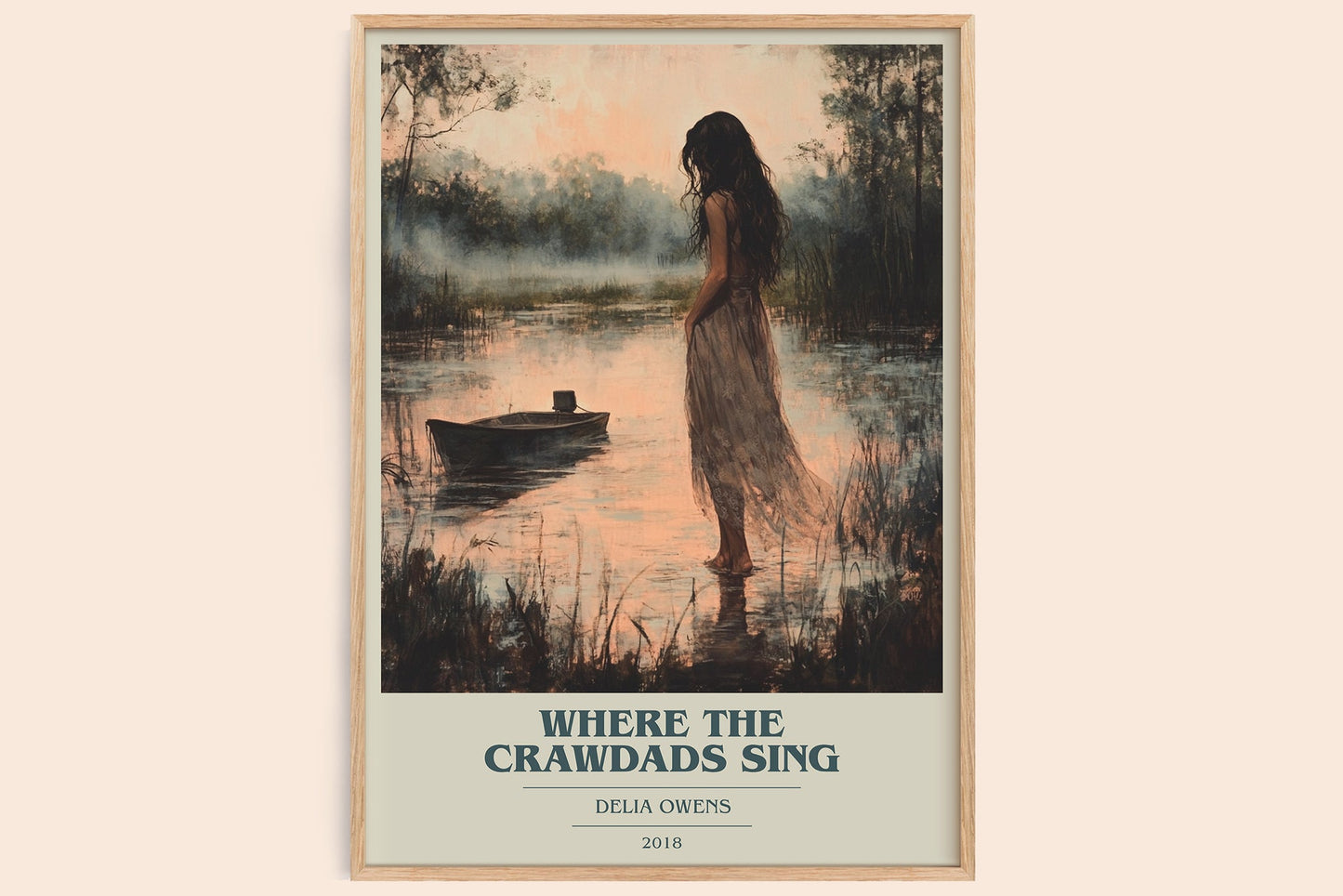 Where the Crawdads Sing book cover book poster by Delia Owens – framed literary art print