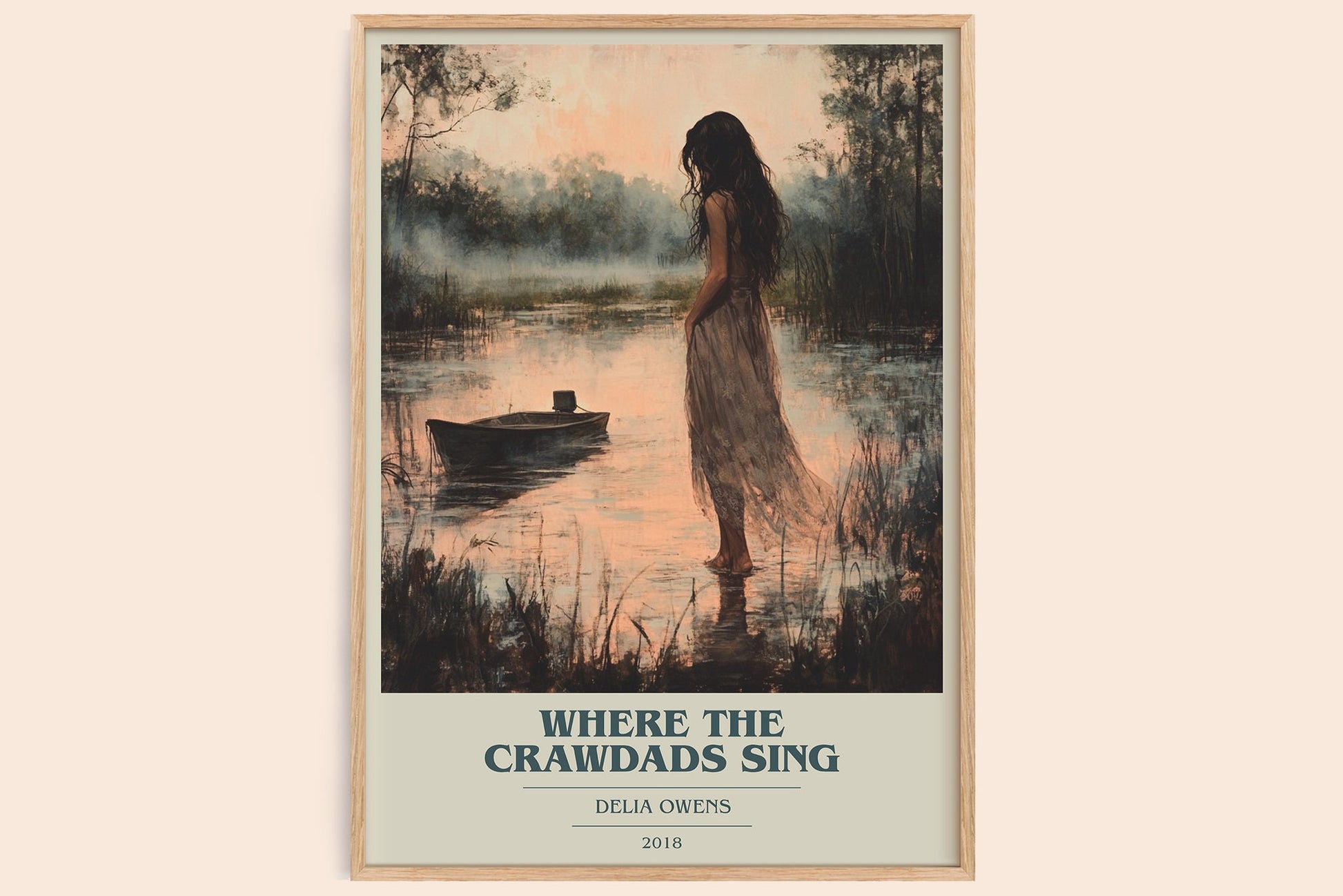 Where the Crawdads Sing book cover book poster by Delia Owens – framed literary art print