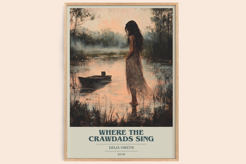 Where the Crawdads Sing book cover book poster by Delia Owens – framed literary art print