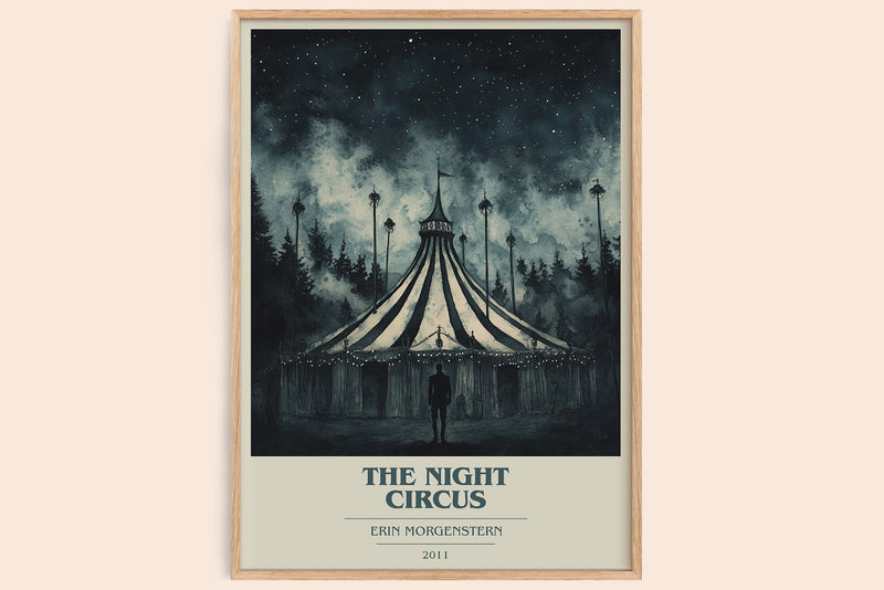 The Night Circus book cover book poster by Erin Morgenstern – framed literary art print