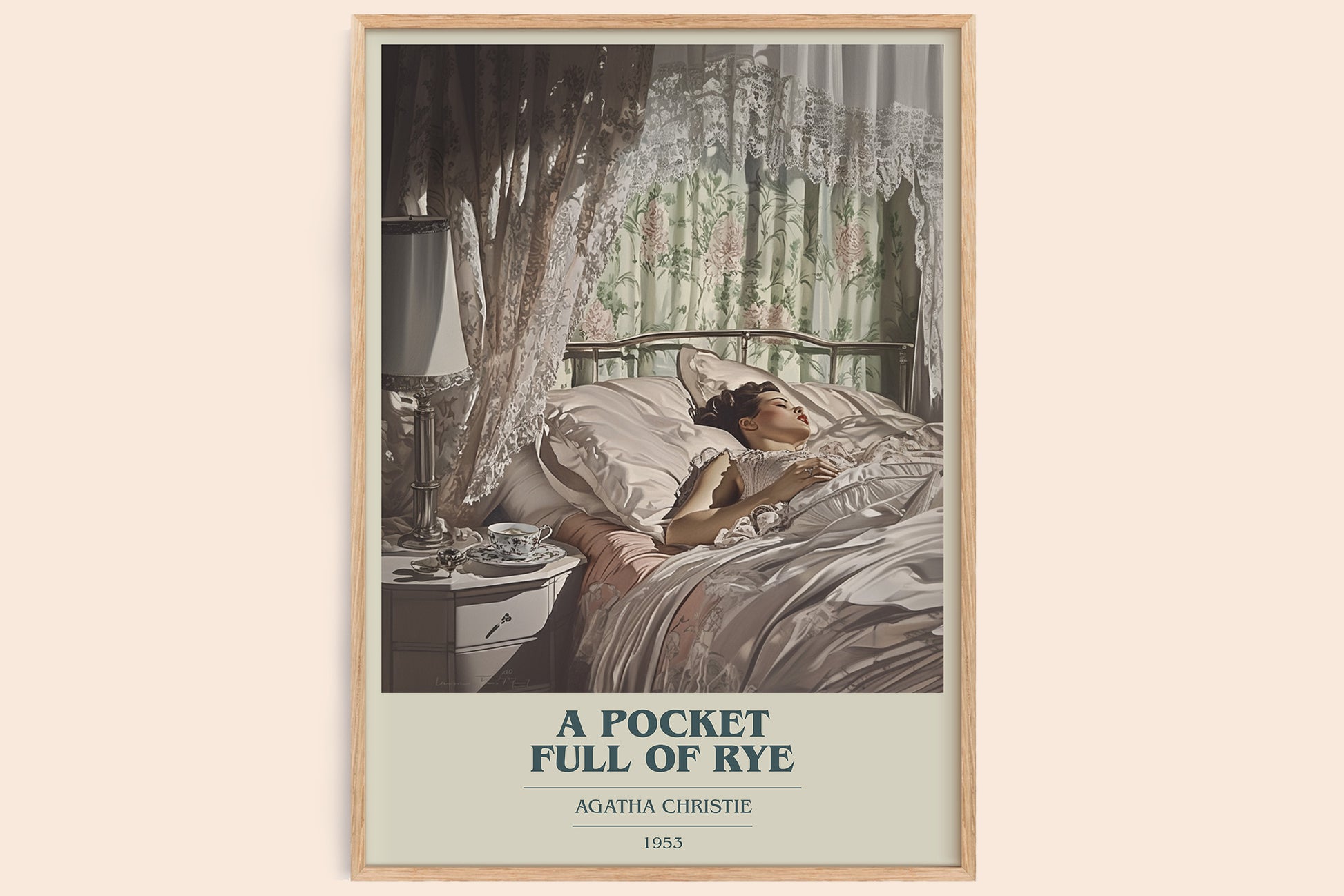 A Pocket Full of Rye book cover book poster by Agatha Christie – framed literary art print