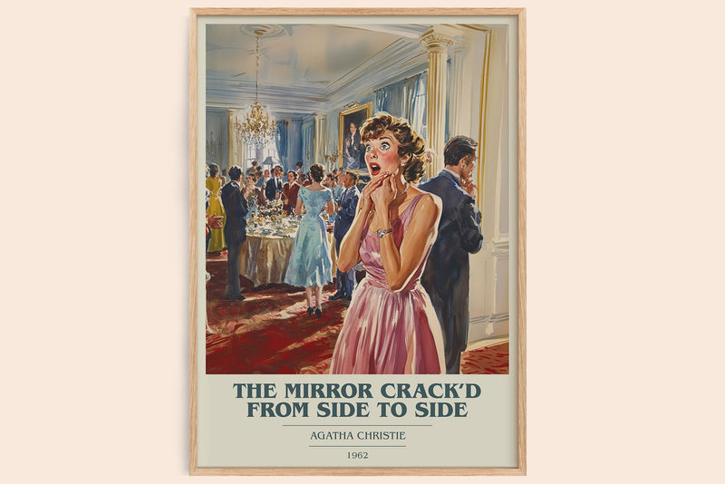 The Mirror Crack'd from Side to Side book cover book poster by Agatha Christie – framed literary art print