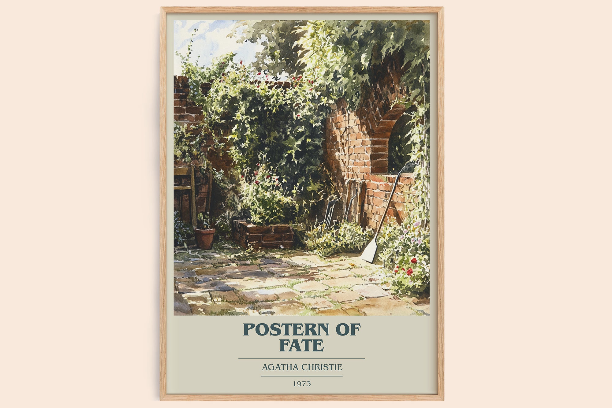 Postern of Fate book cover book poster by Agatha Christie – framed literary art print
