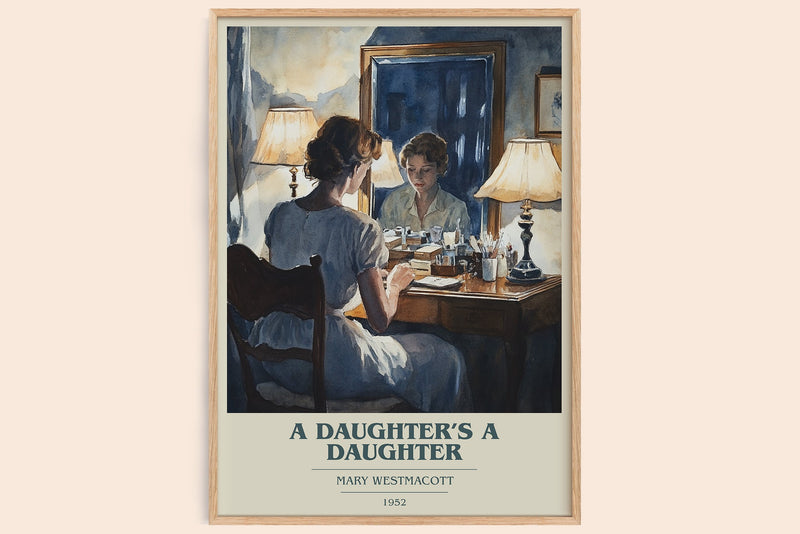 A Daughter's a Daughter book cover book poster by Mary Westmacott – framed literary art print