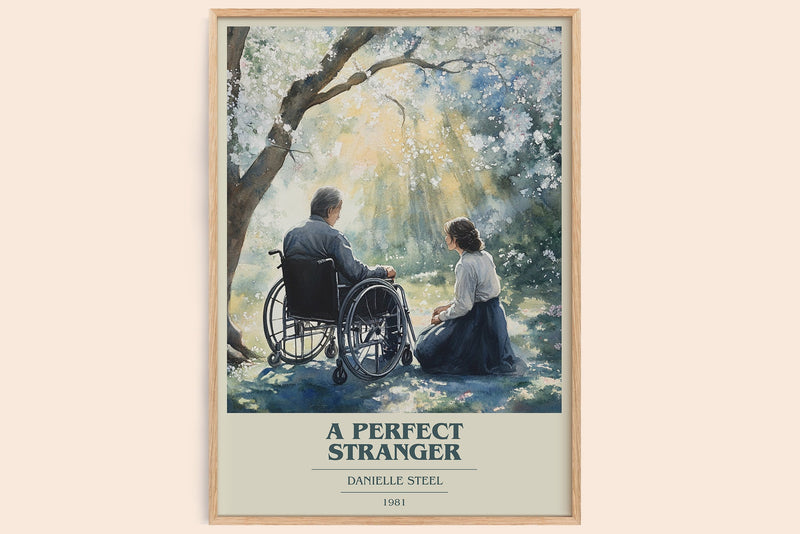 A Perfect Stranger book cover book poster by Danielle Steel – framed literary art print