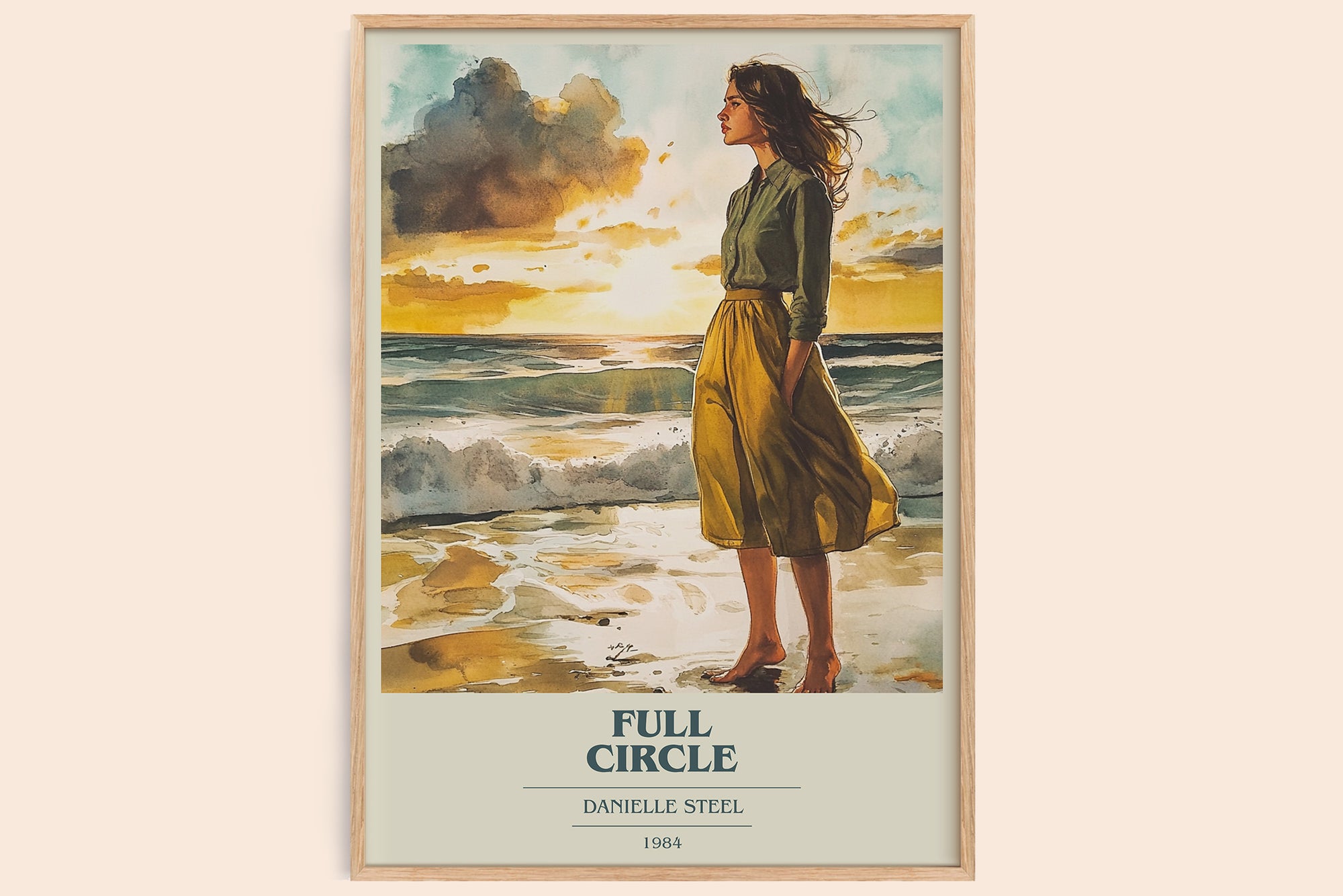 Full Circle book cover book poster by Danielle Steel – framed literary art print