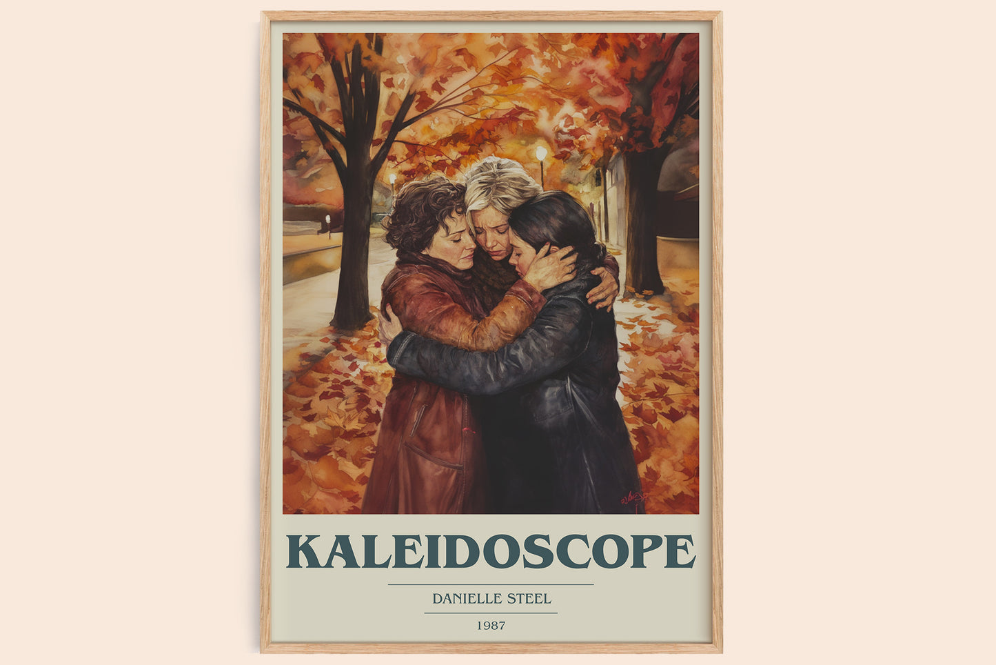 Kaleidoscope book cover book poster by Danielle Steel – framed literary art print