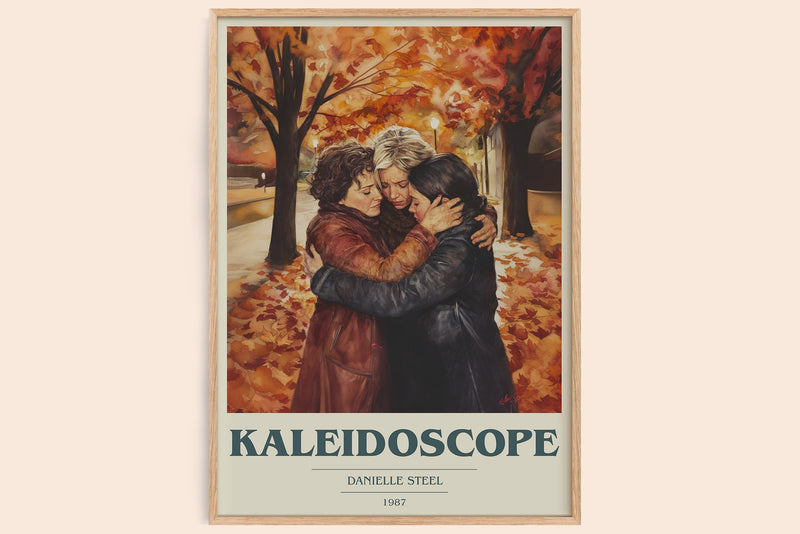Kaleidoscope book cover book poster by Danielle Steel – framed literary art print