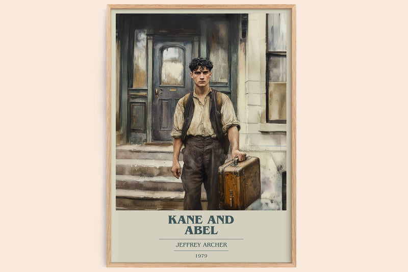 Kane and Abel book cover book poster by Jeffrey Archer – framed literary art print