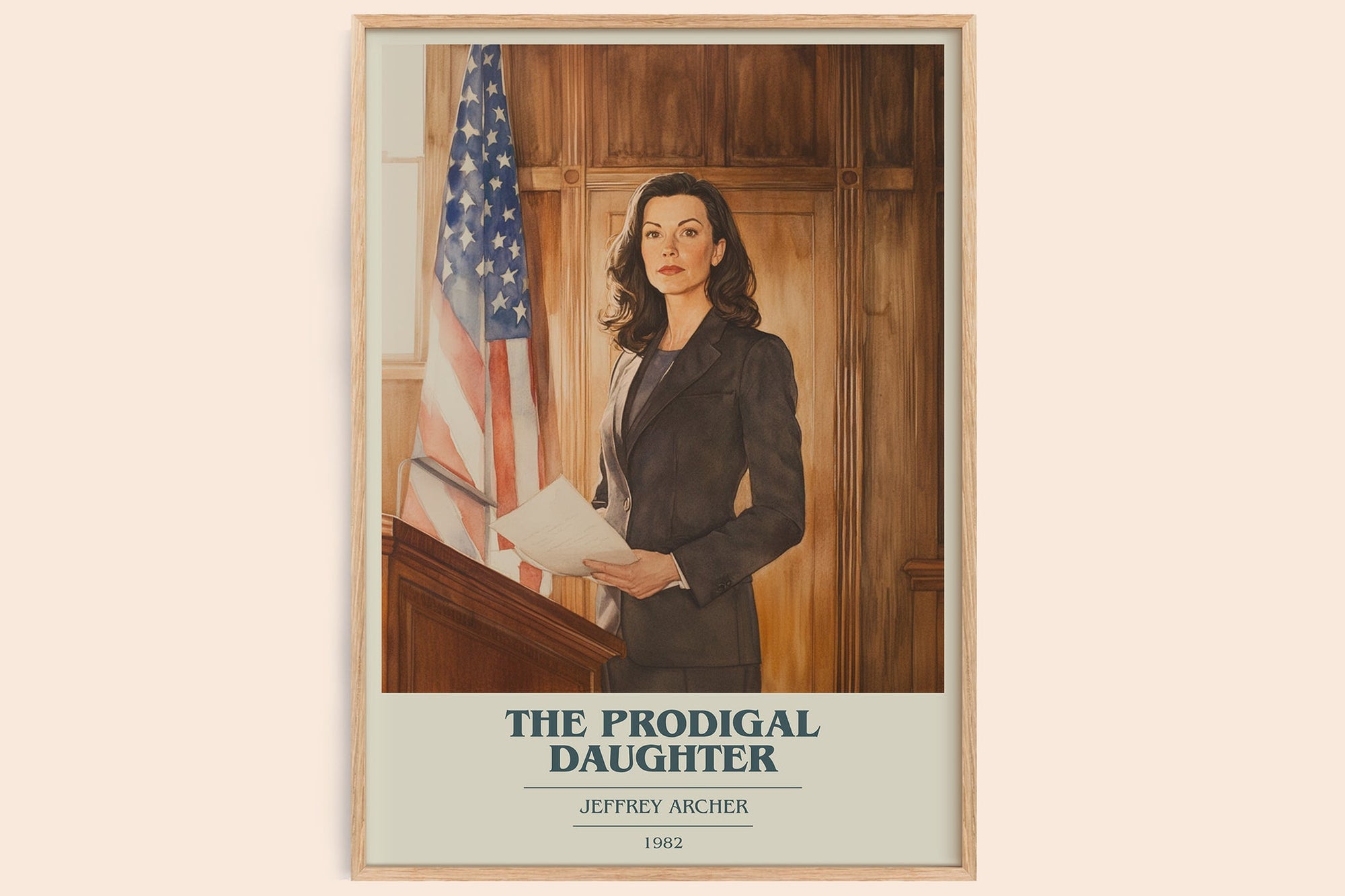 The Prodigal Daughter book cover book poster by Jeffrey Archer – framed literary art print