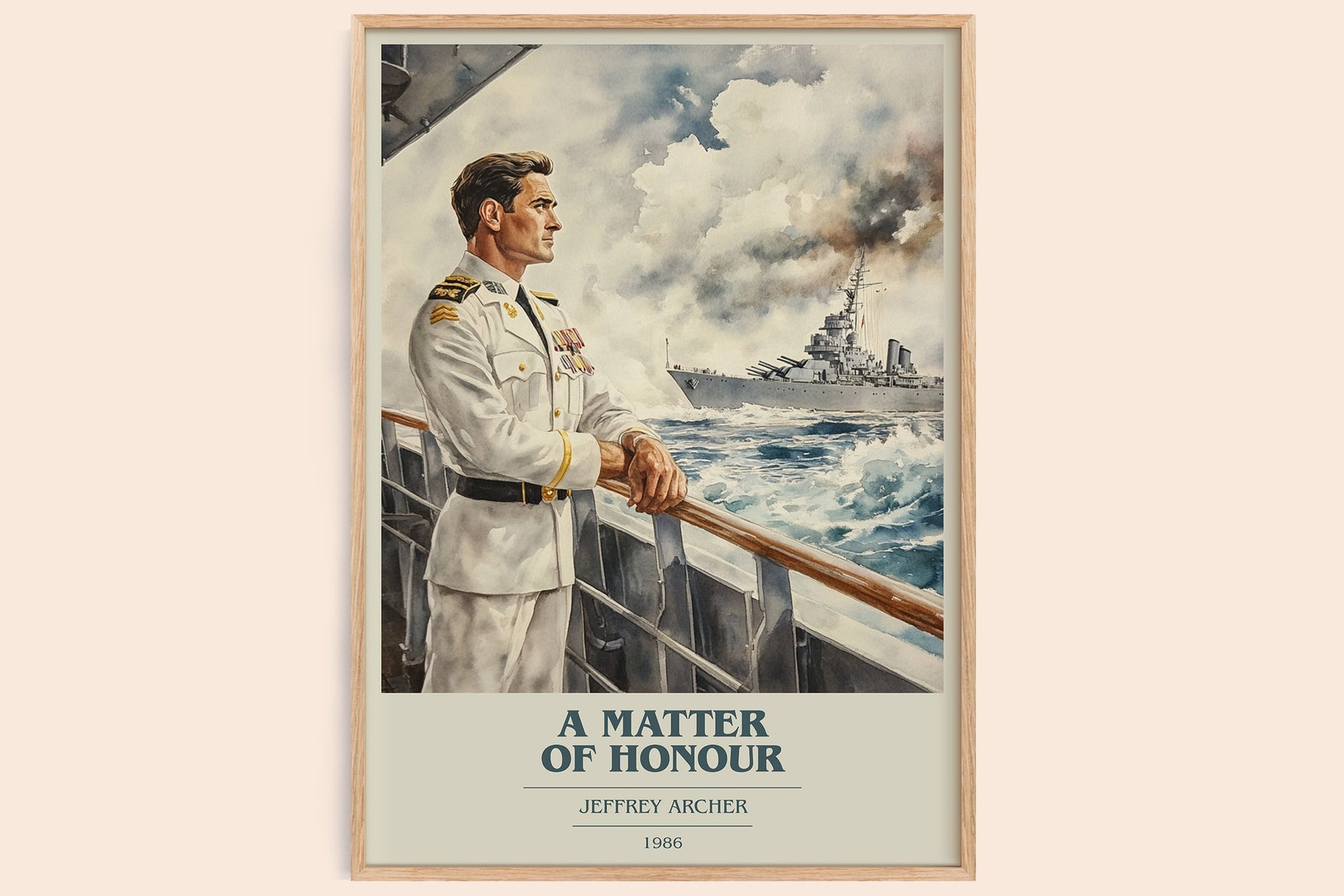 A Matter Of Honour book cover book poster by Jeffrey Archer – framed literary art print