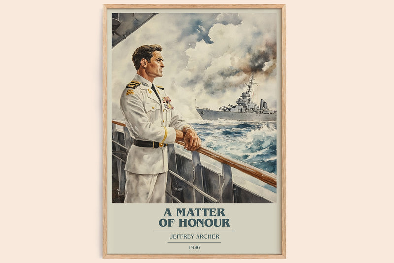 A Matter Of Honour book cover book poster by Jeffrey Archer – framed literary art print