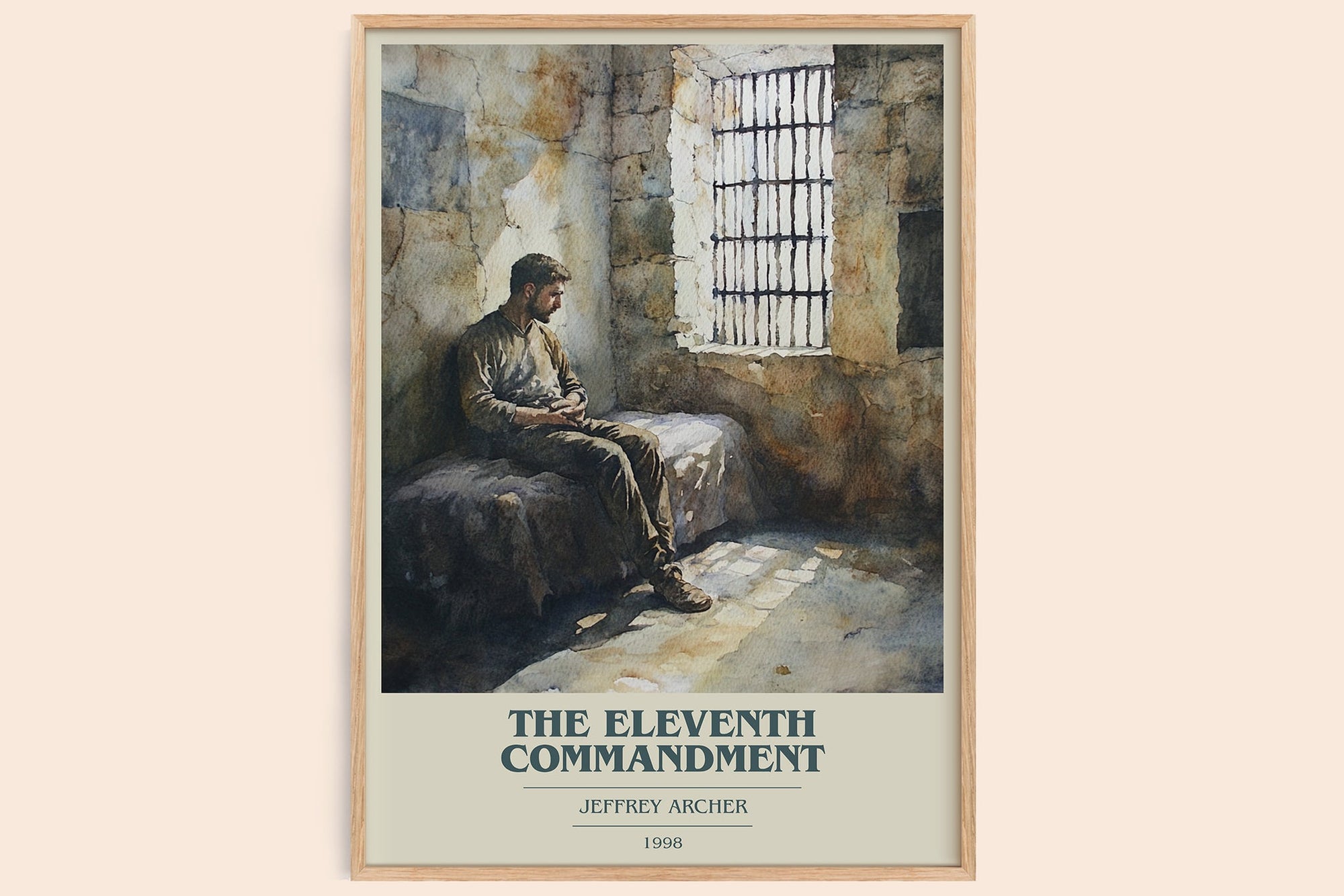 The Eleventh Commandment book cover book poster by Jeffrey Archer – framed literary art print