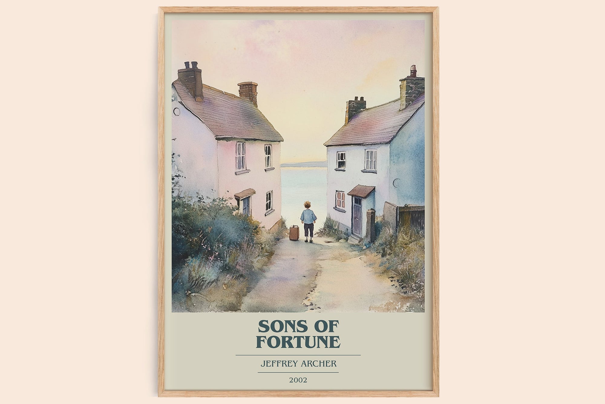 Sons of Fortune book cover book poster by Jeffrey Archer – framed literary art print