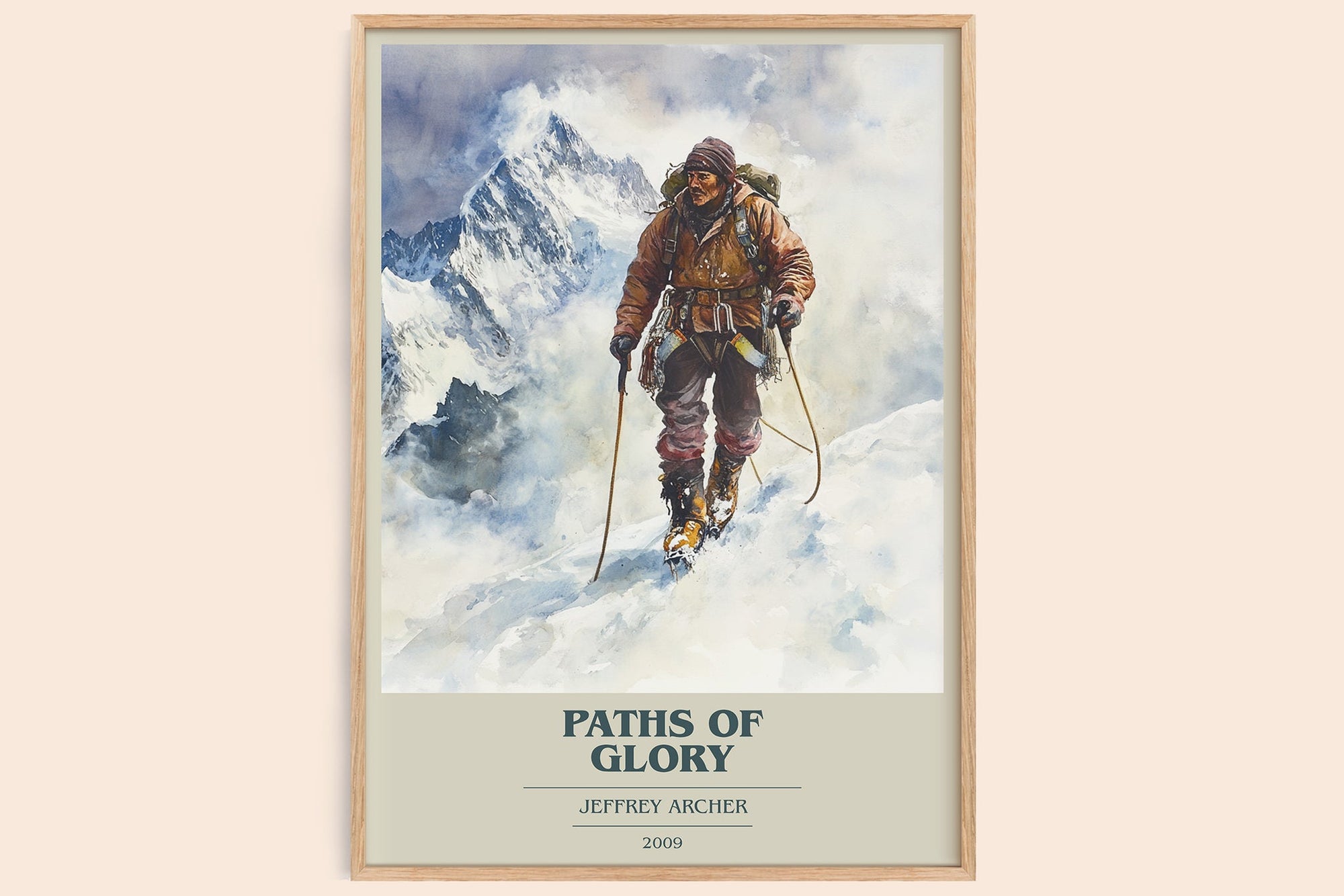 Paths of Glory book cover book poster by Jeffrey Archer – framed literary art print