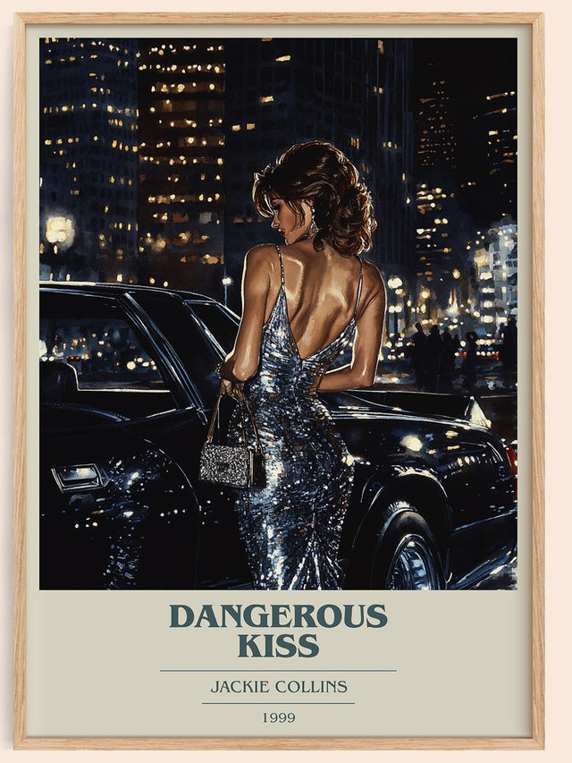 Dangerous Kiss Book Cover Poster by Jackie Collins
