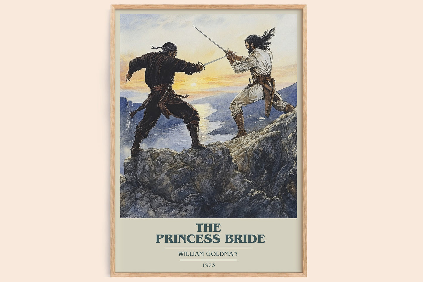 The Princess Bride book cover book poster by William Goldman – framed literary art print