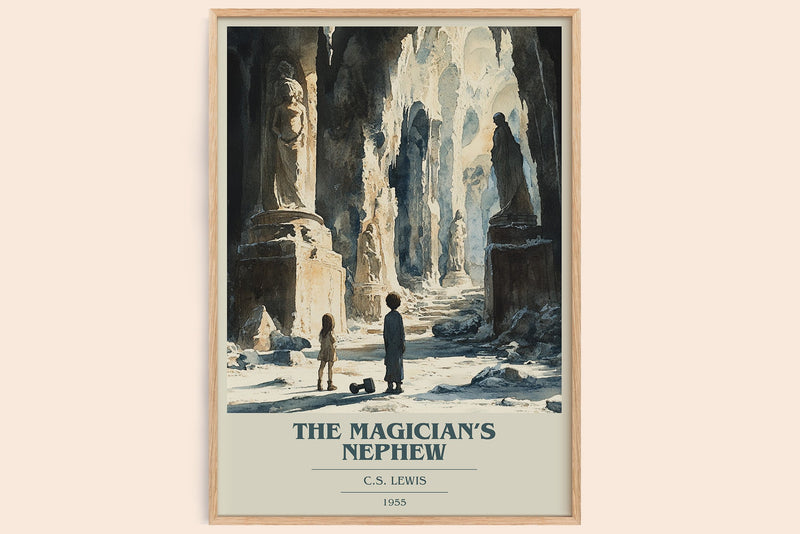 The Magician's Nephew book cover book poster by C. S. Lewis – framed literary art print