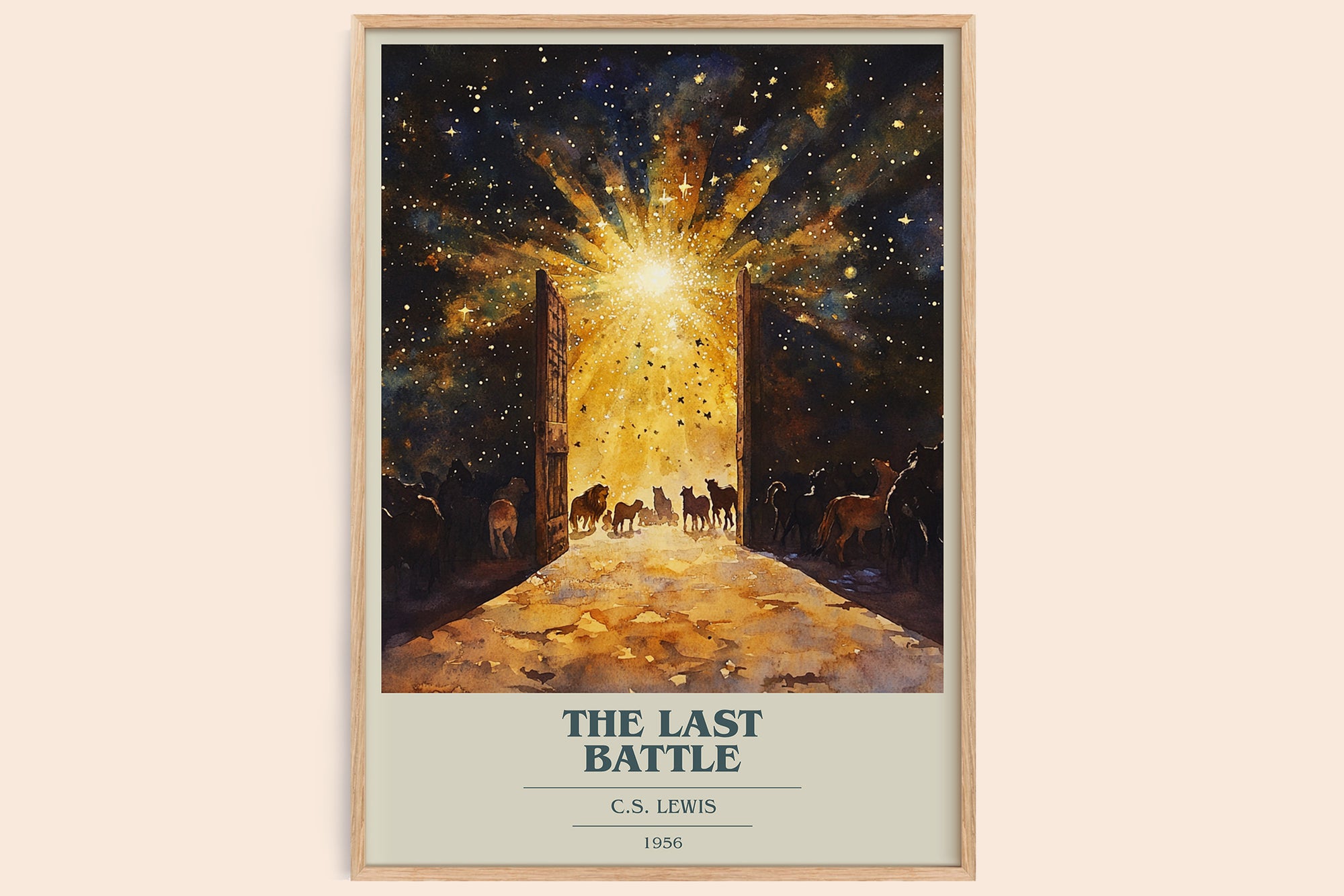 The Last Battle book cover book poster by C. S. Lewis – framed literary art print