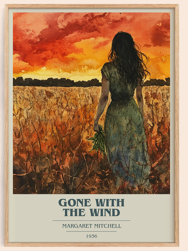 Gone with the Wind Book Cover Poster by Margaret Mitchell