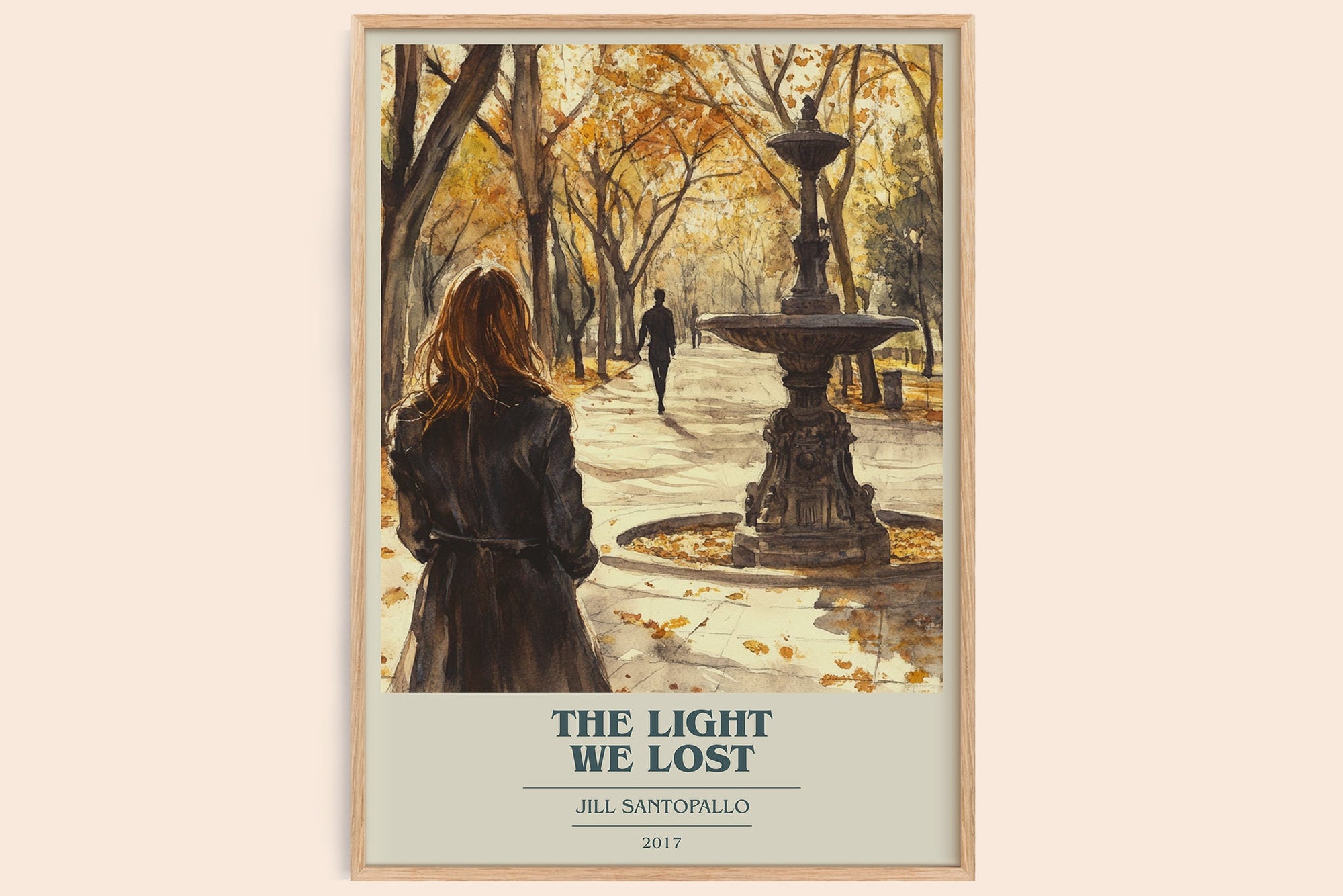 The Light We Lost book cover book poster by Jill Santopallo – framed literary art print