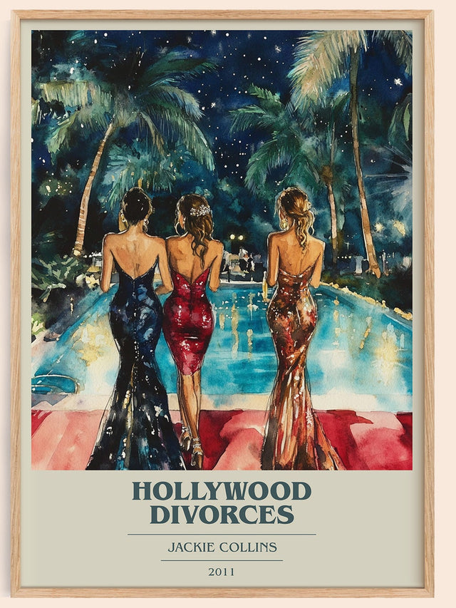 Hollywood Divorces Book Cover Poster by Jackie Collins