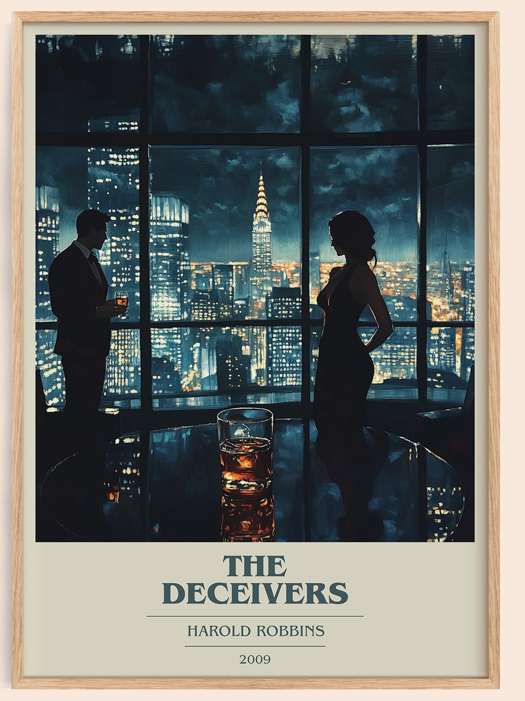 The Deceivers book cover book poster by Harold Robbins – framed literary art print