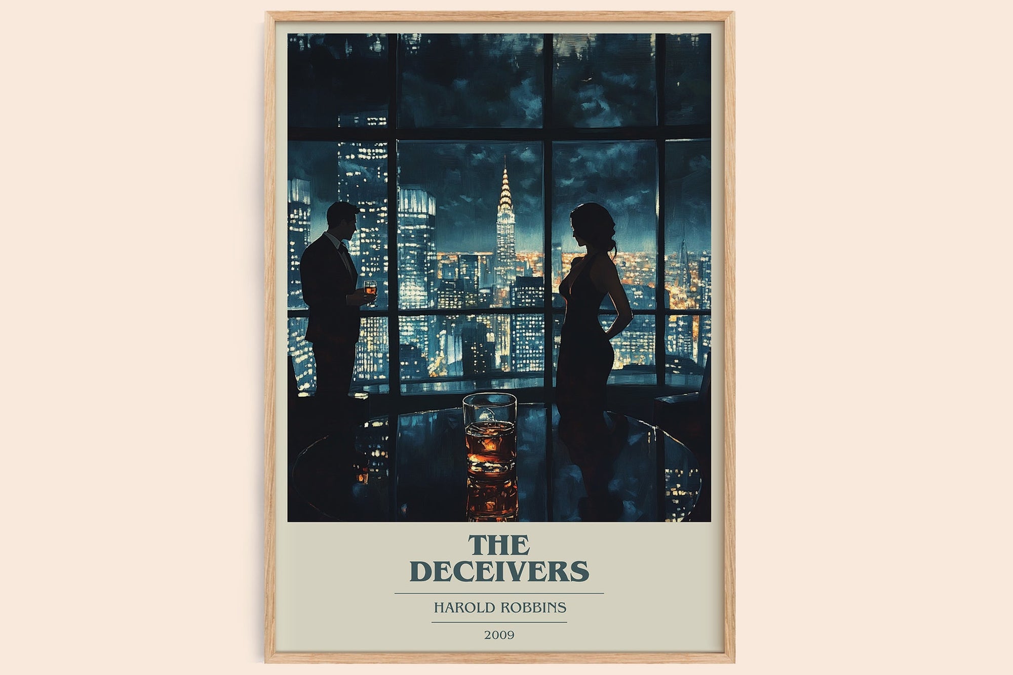 The Deceivers book cover book poster by Harold Robbins – framed literary art print