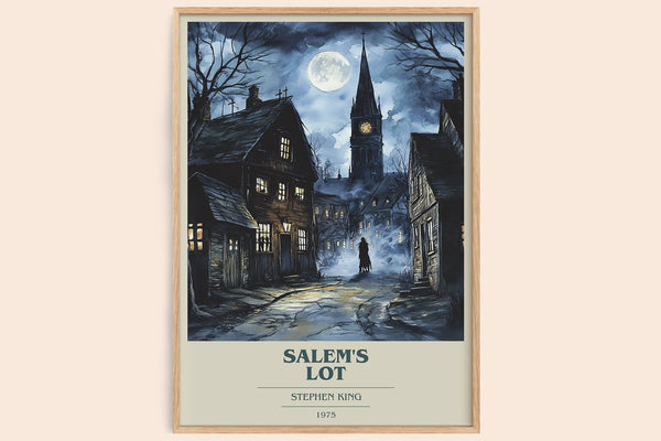 Salem's Lot book cover book poster by Stephen King – framed literary art print