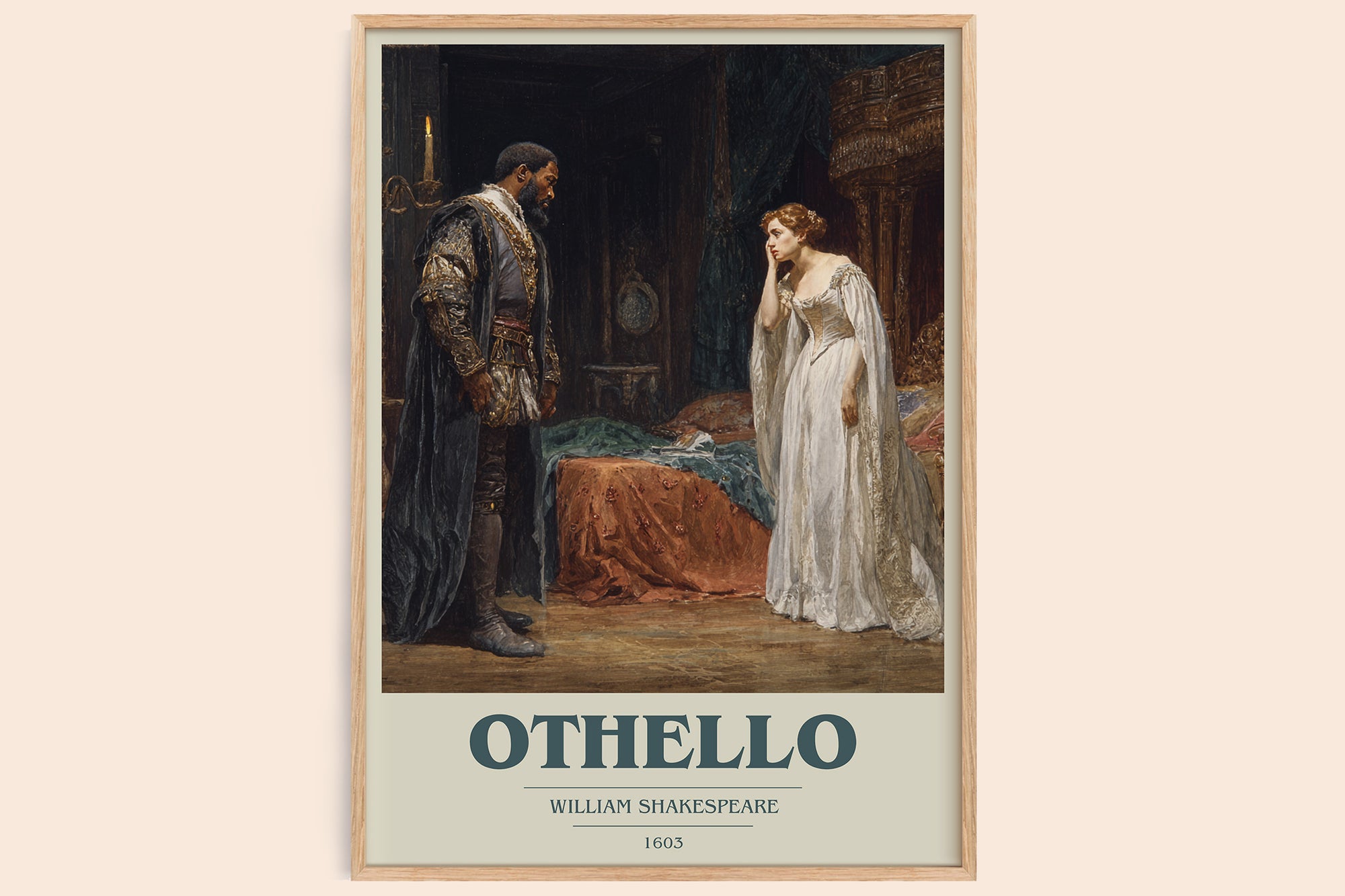 Othello book cover book poster by William Shakespeare – framed literary art print