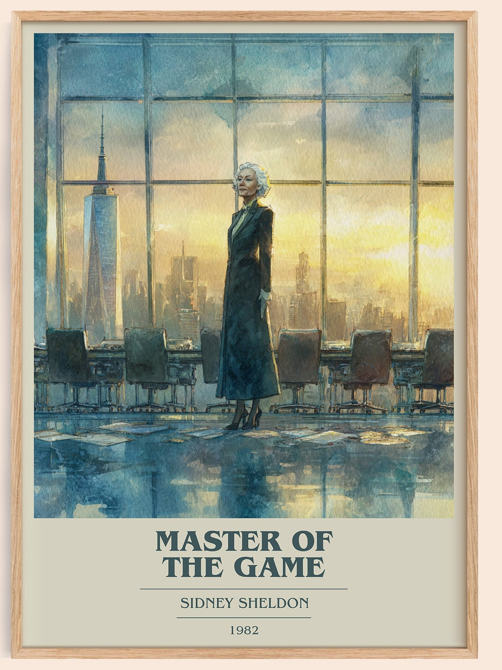 Master of the Game book cover book poster by Sidney Sheldon – framed literary art print