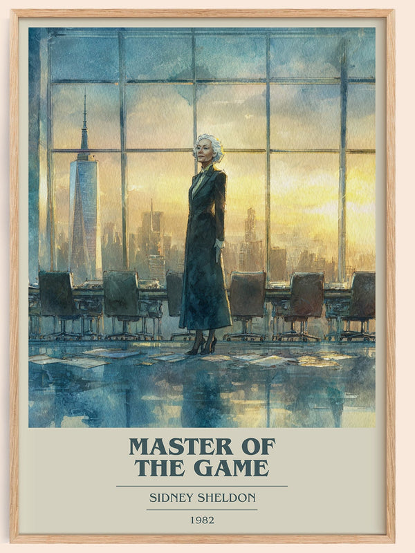 Master of the Game book cover book poster by Sidney Sheldon – framed literary art print