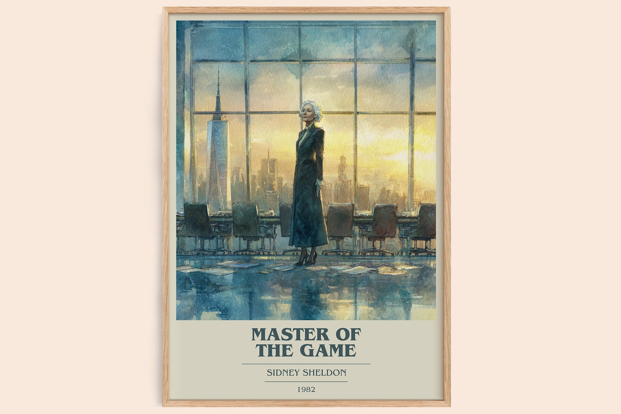 Master of the Game book cover book poster by Sidney Sheldon – framed literary art print