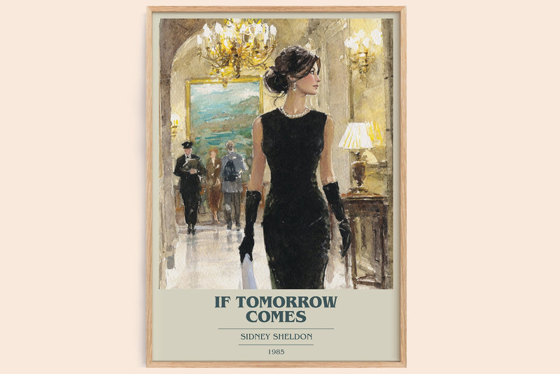 If Tomorrow Comes book cover book poster by Sidney Sheldon – framed literary art print